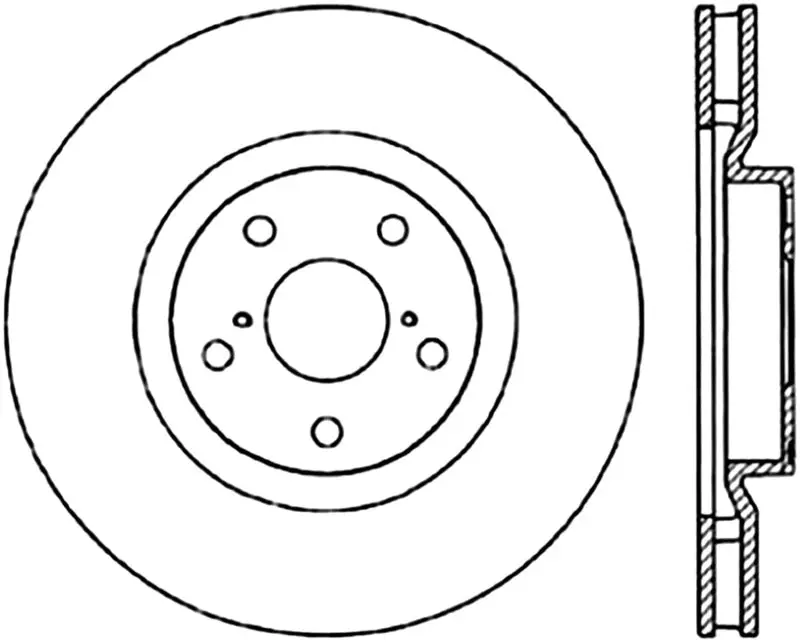 Stoptech Power Slot 5/93-98 Supra Turbo Front Right Sportstop Cryo Slotted Rotor 1