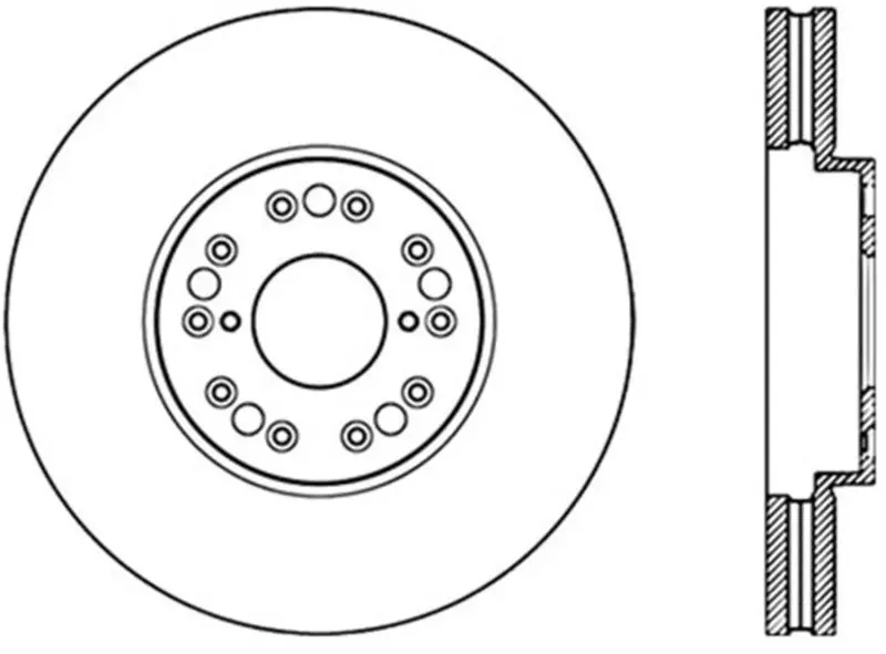 Stoptech Power Slot 93-05 Lexus Gs Series / 00-05 Is300 / 93-94 Ls Front Left Cryo Slotted Rotor 1