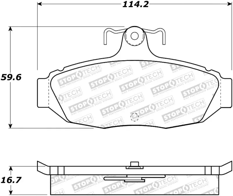 Stoptech Sport Brake Pads W/Shims & Hardware - Rear 1