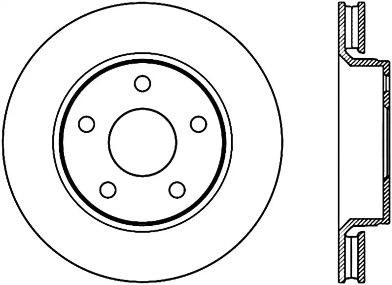 Stoptech Sport Slot 07-17 Jeep Wrangler Slotted Right Front Cryo Rotor 1