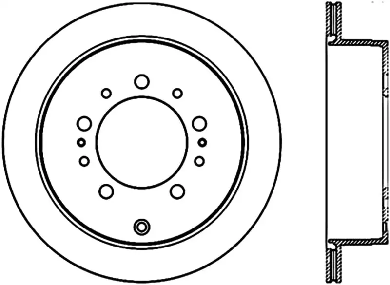Stoptech 08-11 Lexus Lx570 Slotted & Drilled Rear Left Rotor 1