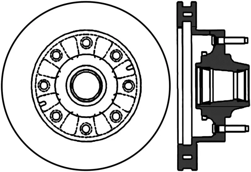 Stoptech 00-02 Ford Excursion 2Wd / 99-00 F250 Sd 2Wd Front Left Slotted Cryo-Stop Brake Rotors 1