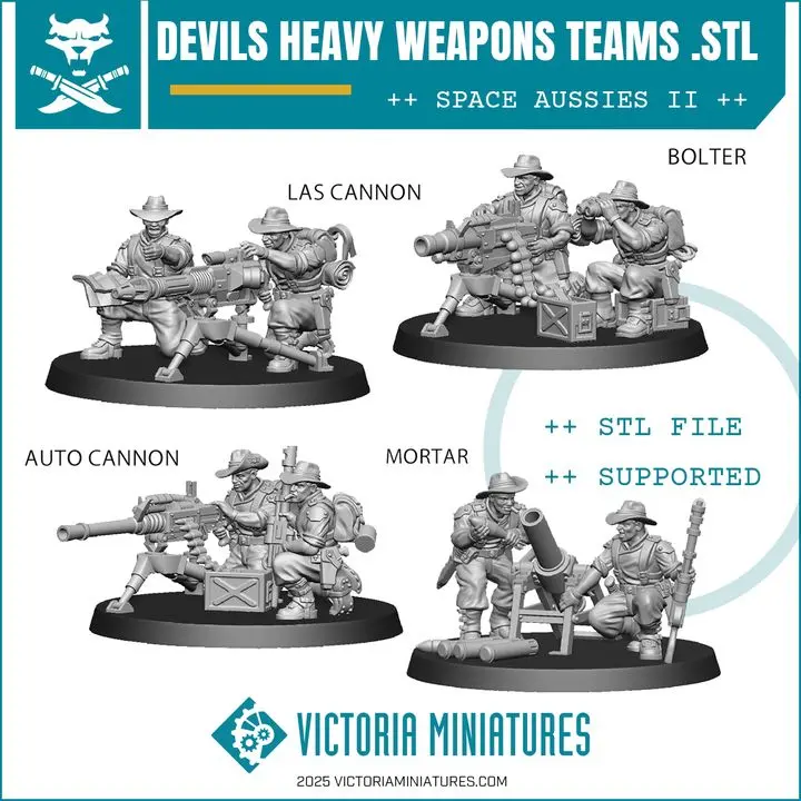 Devils Heavy Weapons Teams .Stl Download 1