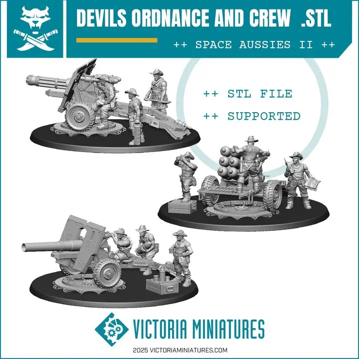 Devils Ordnance And Crew .Stl Download 1