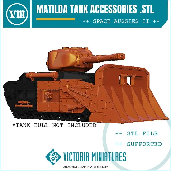Matilda Tank Accessories .Stl Download 1