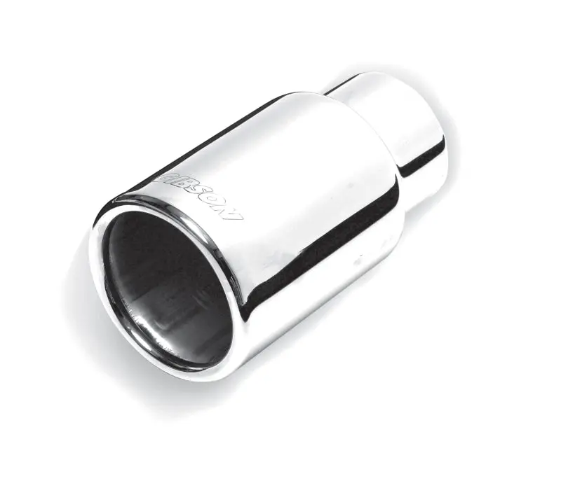 Gibson Rolled Edge Straight-Cut Tip - 3.5In Od/2.5In Inlet/6In Length - Stainless 1