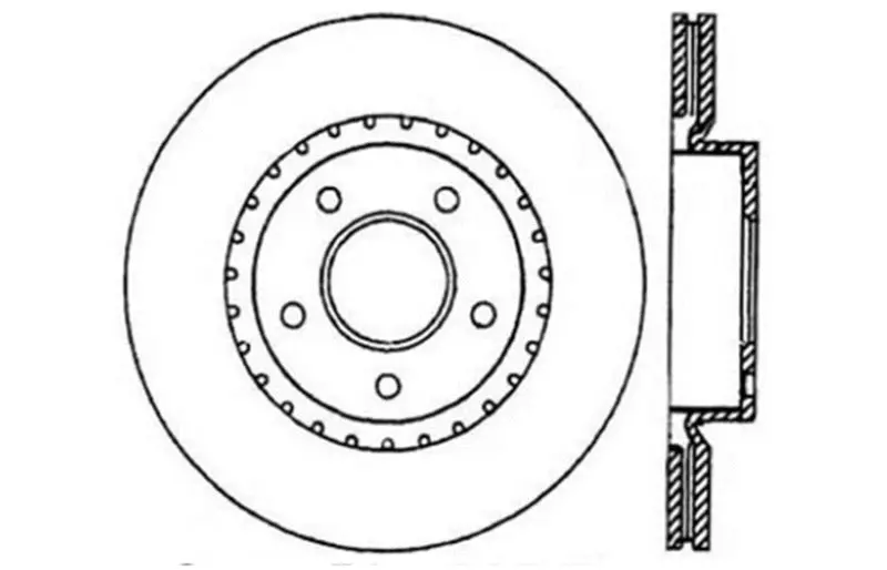 Stoptech 8/02-03 Infiniti G35 Drilled Right Front Rotor 1
