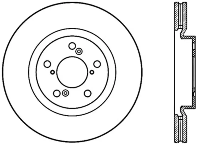 Stoptech 09-14 Acura Tl Sport Cryo Slotted Front Left Rotor 1