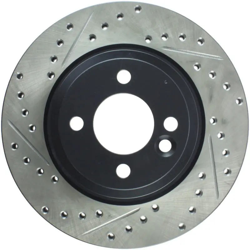 Stoptech 02-07 Mini Cooper/Cooper S Slotted & Drilled Right Front Rotor 1