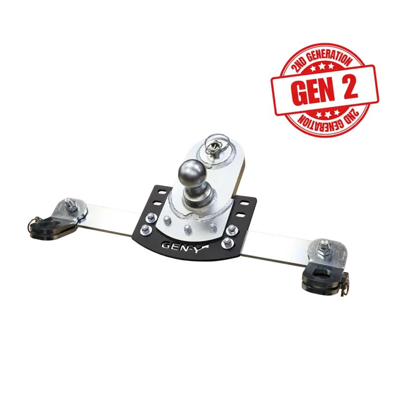 Gen-Y 20-24 Gm Short/Long Bed Goosepuck Ii 5In Offset Ball Puck Mount 25K Tw W/Safety Chain Anchors 1