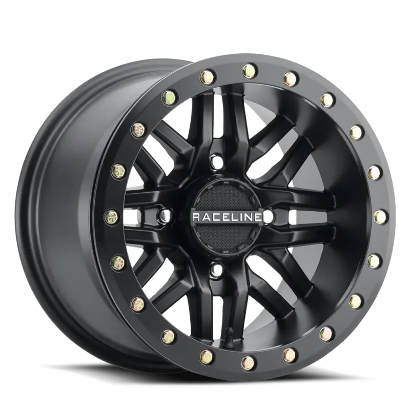 Raceline A91b Ryno 15X10in / 4X137 Bp / 0Mm Offset / 110.18Mm Bore - Satin Black Beadlock Wheel 1