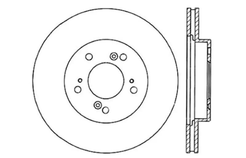 Stoptech 97-01 Acura Integra Type R / 97-01 Honda Cr-V Drilled Left Front Rotor 1