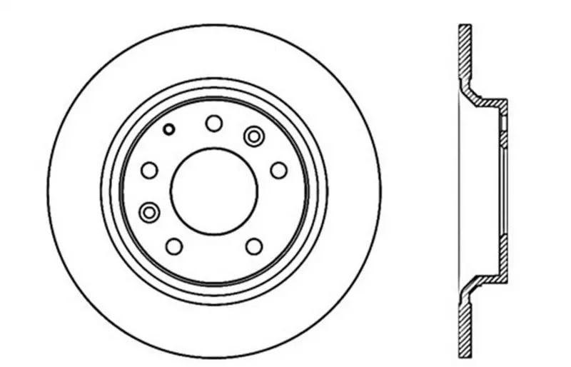 Stoptech 06-10 Ford Fusion / 06-10 Mazda Miata Mx-5 / 03-09 Mazda 6 Drilled Left Rear Rotor 1