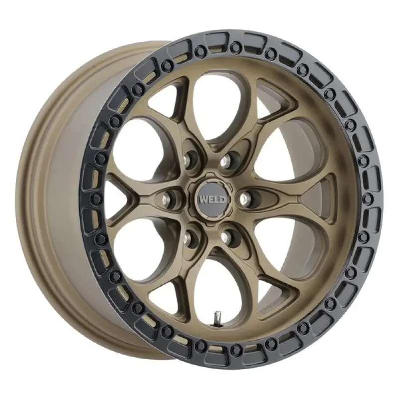 Weld W106 Ledge 6 17X9 / 6X135 Bp / Et-12 / 4.50In Bs / 87.1 Bore - Satin Bronze / Satin Black Ring 1