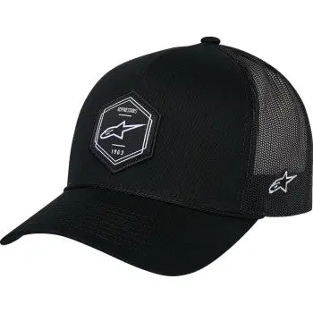 In Stock Alpinestars Hexeon Trucker Hat - Black/Black 1216-81100-1010-Os 1
