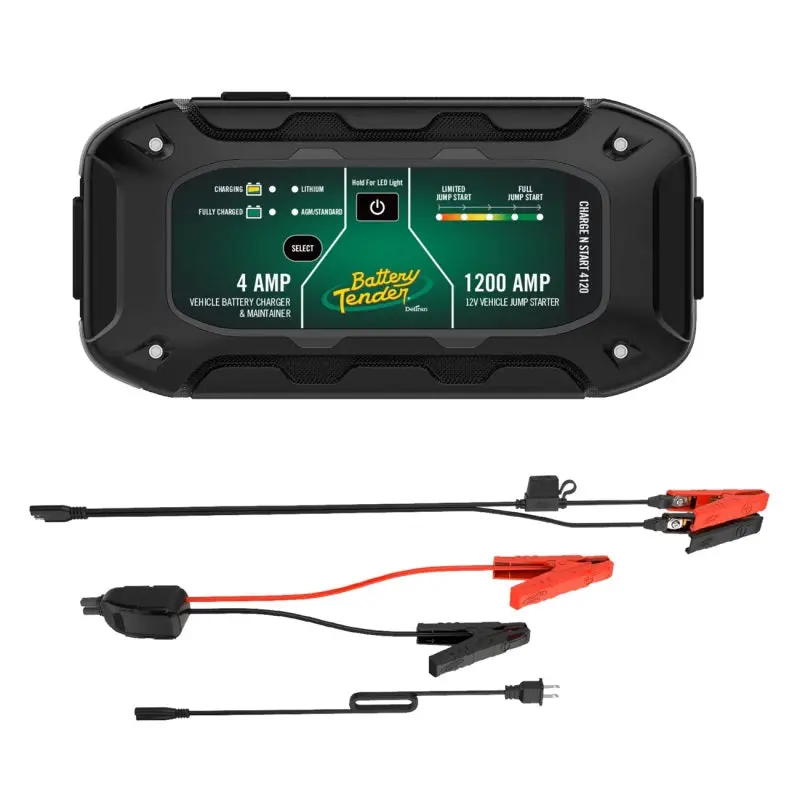 Battery Tender Charge N Start 4120 4A Battery Charger & 1200A Jump Starter 1