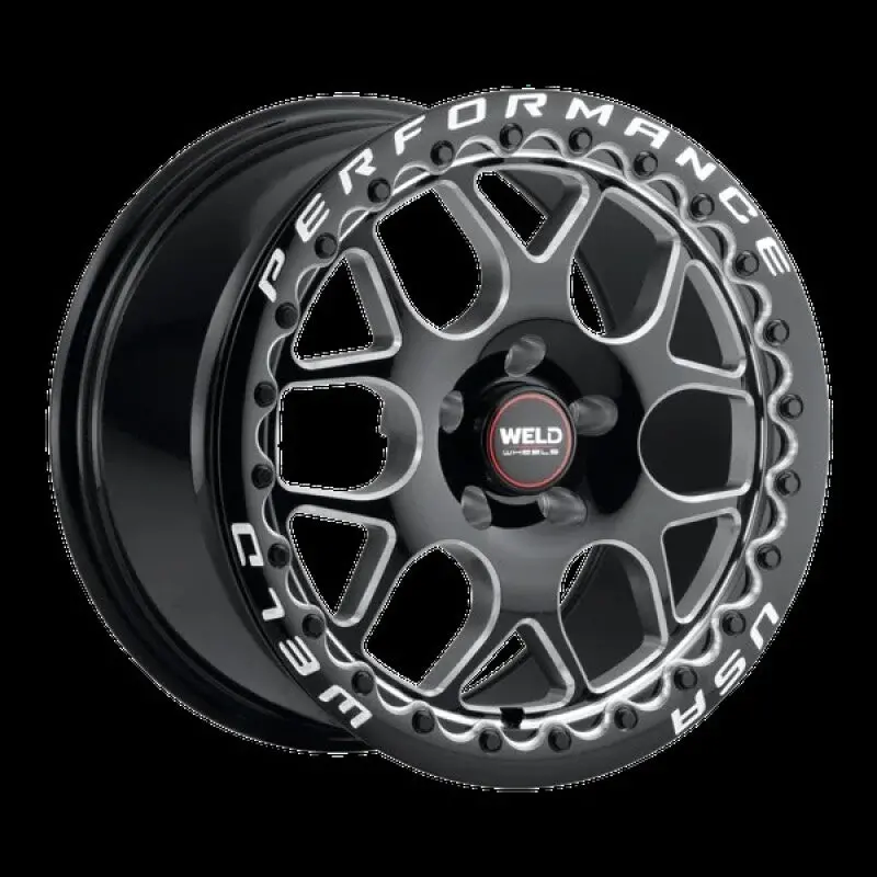 Weld Solana Beadlock 17X10 / 5X114.3 Bp / Et48 / 78.1Mm Bore - Gloss Black Mil Dia Wheel 1