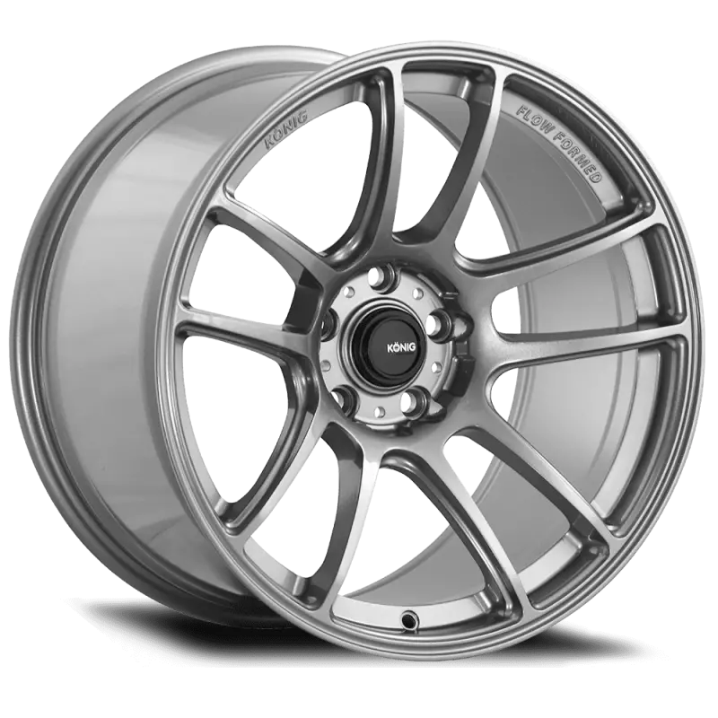 Konig Heliogram 18X9.5 5X114.3 Et35 Titanium Metallic Knurled Bead Flow Formed 1