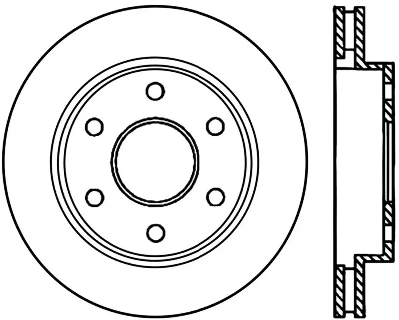 Stoptech 02-06 Cadillac Escalade / Chevrolet Avalanche 1500 Front Left Slotted Cryo Rotor 1