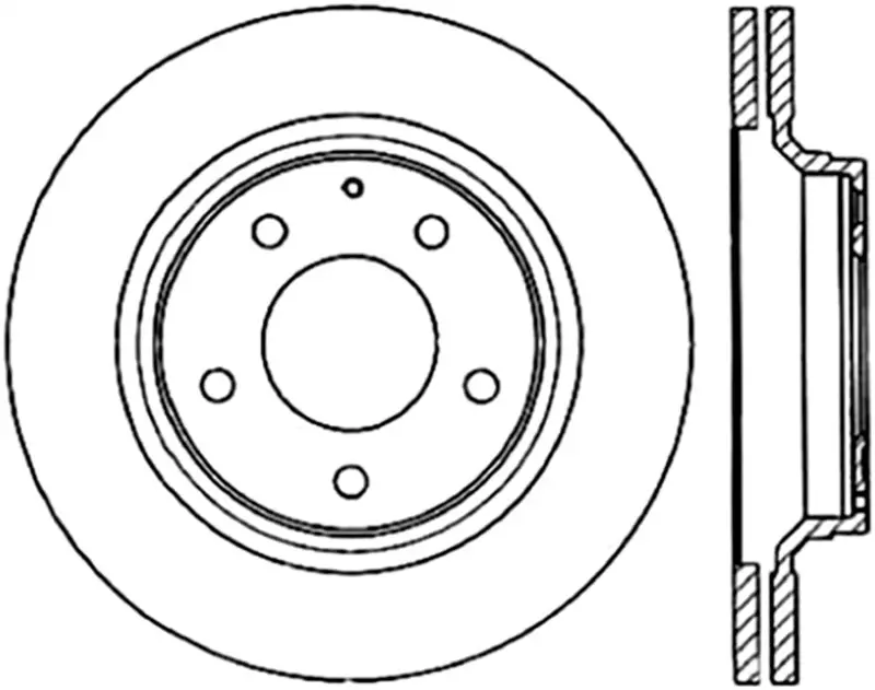 Stoptech Power Slot 93-09 Mazda Rx-7 Rear Left Slotted Cryo Rotor 1