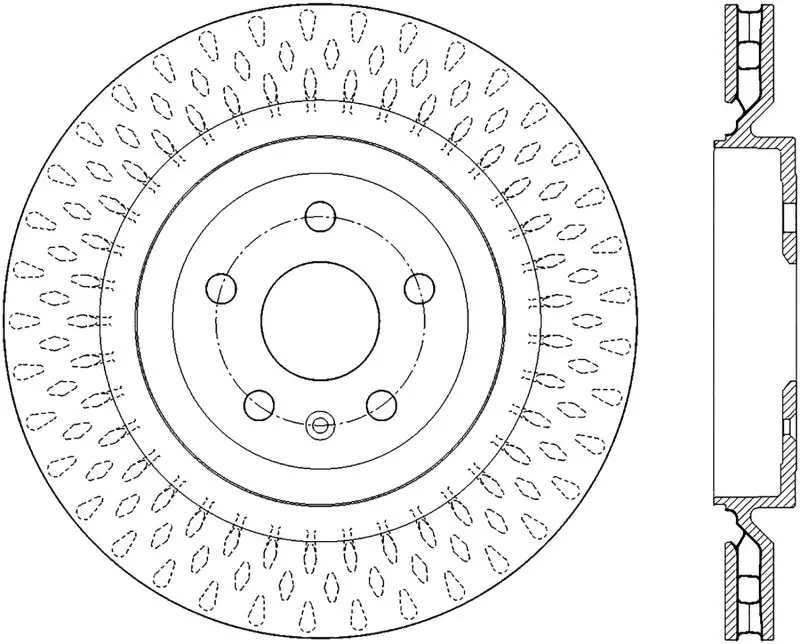 Stoptech 09-16 Cadillac Cts Sportstop Cryo Slotted & Drilled Rear Left Rotor 1