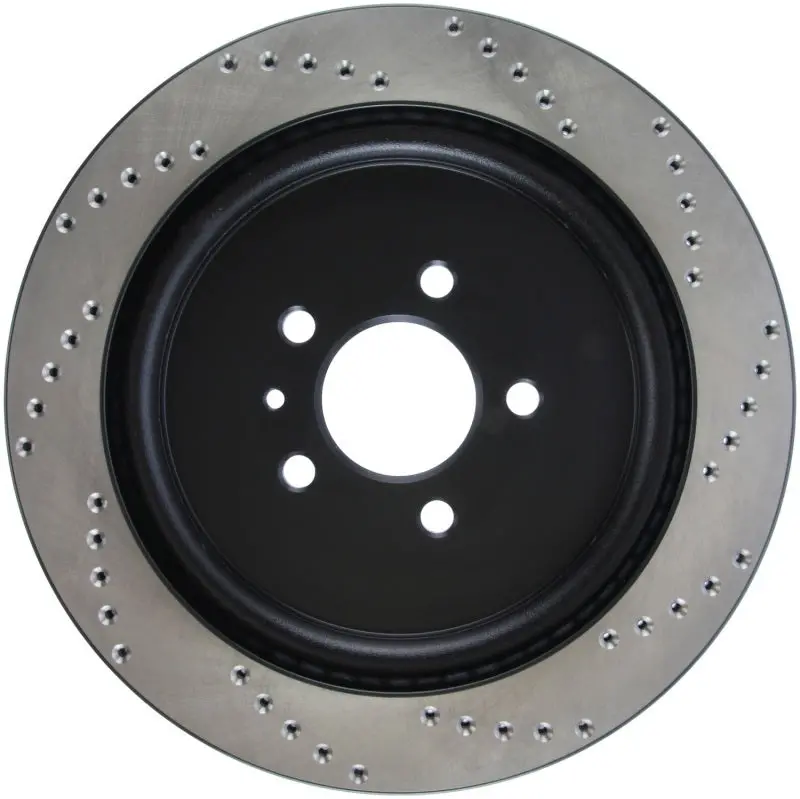 Stoptech Premium High Carbon 13-14 Ford Mustang/Shelby Gt500 Right Rear Disc Drilled Brake Rotor 1