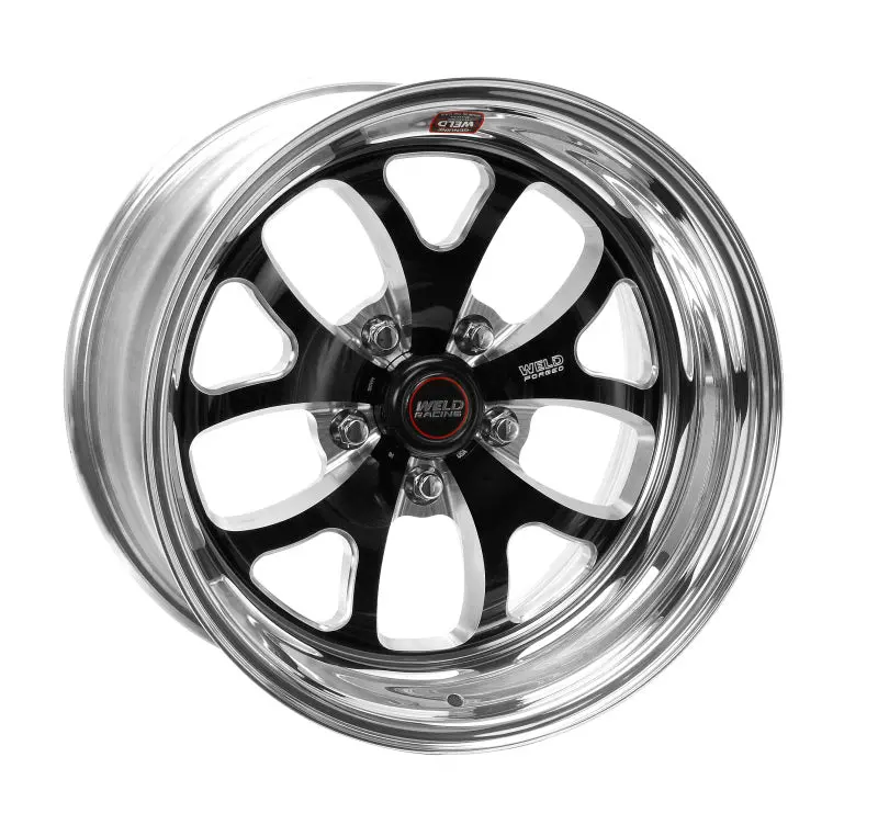 Weld S76 17X7 / 5X4.75 Bp / 4.8In. Bs Black Wheel (Medium Pad) - Non-Beadlock 1