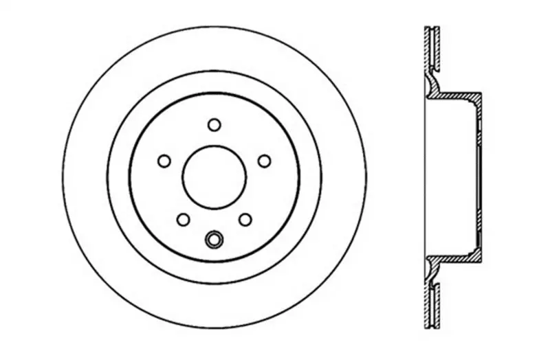 Stoptech Nissan 370Z / Infiniti G37 Sportstop Drilled Rear Left Rotor 1