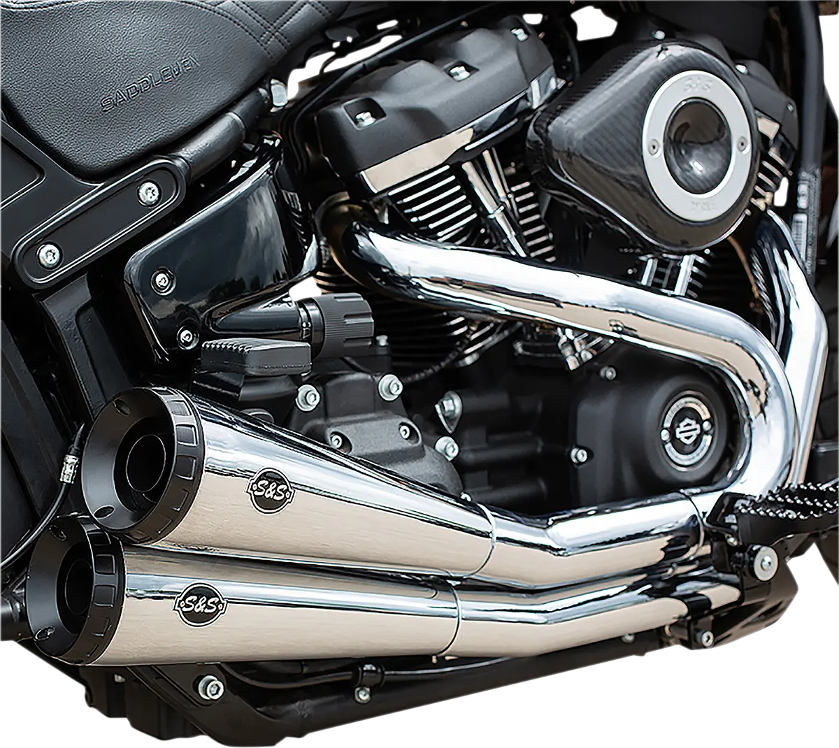 S&S Cycle Grand National 2:2 Exhaust For Softail 2018-2020  Chrome 550-0816A 1