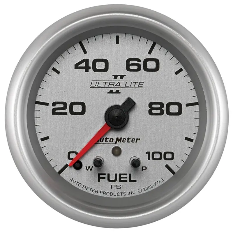 Autometer Ultra-Lite Ii 2 5/8In 0-100 Psi Full Sweep Electronic Fuel Pressure Gauge 1