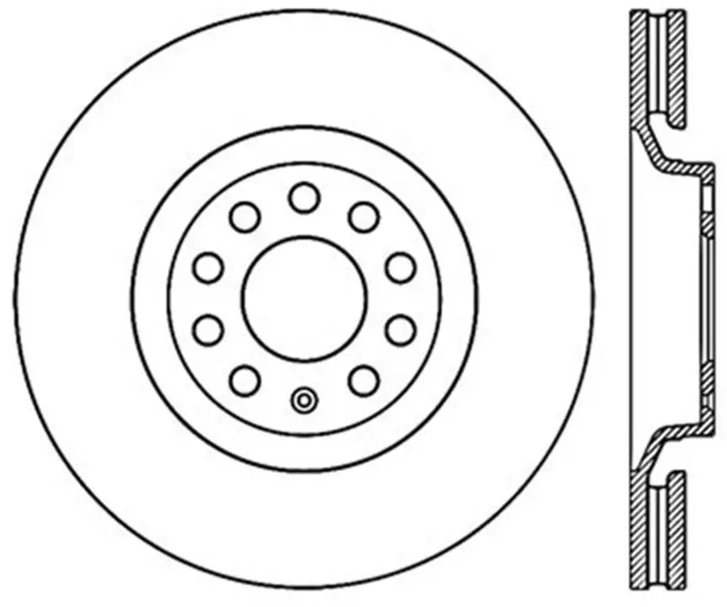 Stoptech 01-09 Audi A4 Sport Slotted & Drilled Front Left Cyro Rotor 1