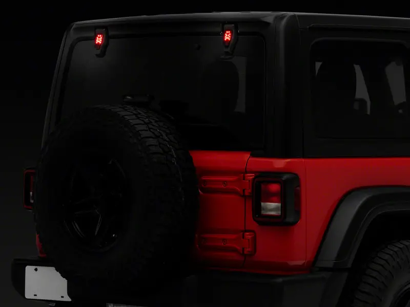 Raxiom 18-23 Jeep Wrangler Jl Axial Series Rear Window Glass Hinge Led Lights 1