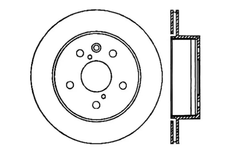 Stoptech 06-09 Lexus Is350 / 07-11 Gs350 2Wd Drilled Left Rear Rotor 1
