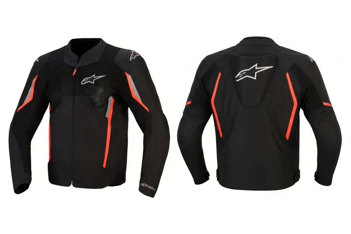 Alpinestars Ast V3 Air Jacket - Black/Dark Gray/Red Fluo - 4Xl 3300426-1051-4Xl 1