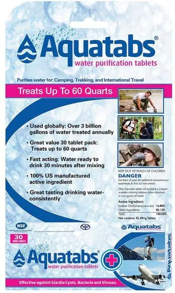 Water Purification Tablets - Pack Of 30 1