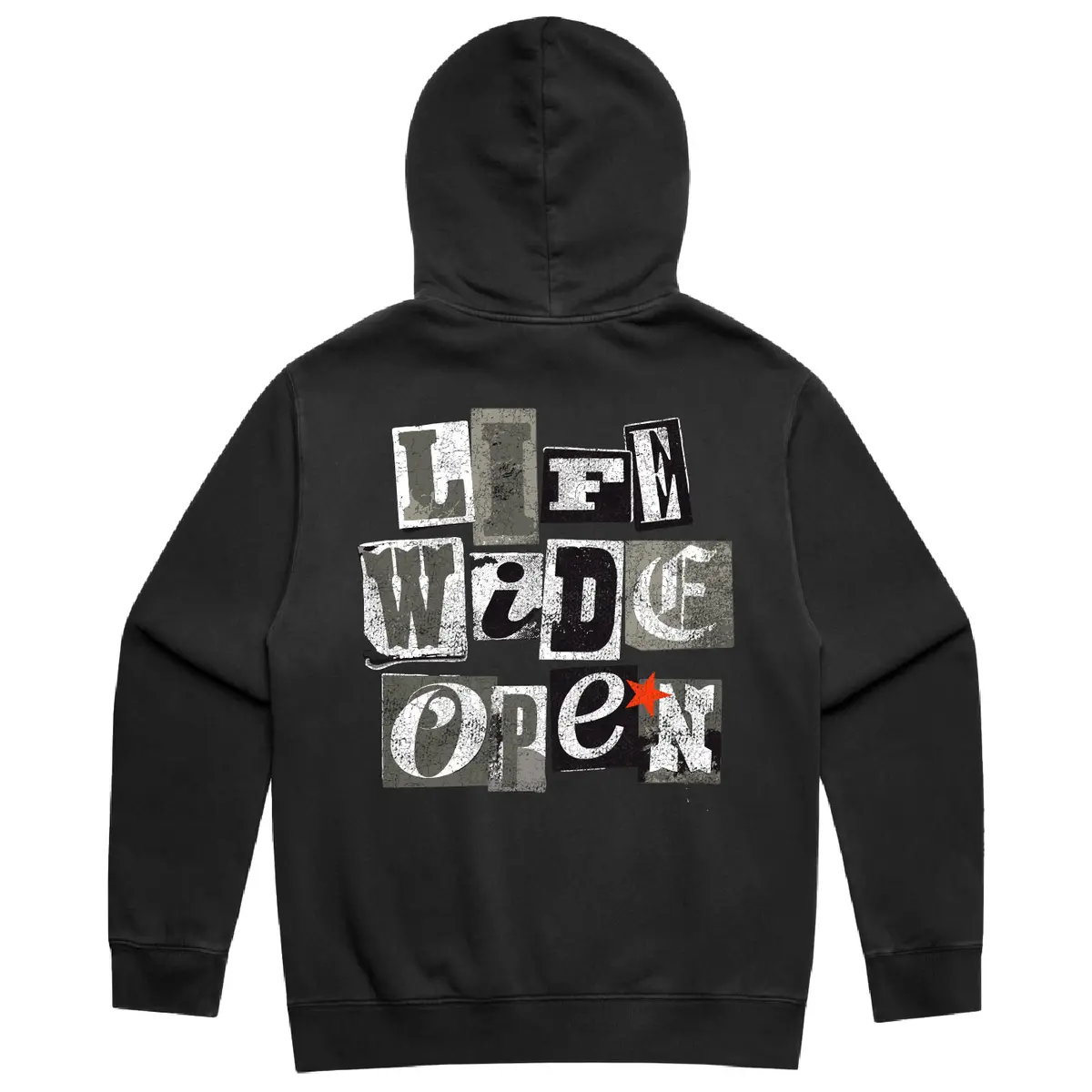 Greyscale Ransom Note Hoodie 1