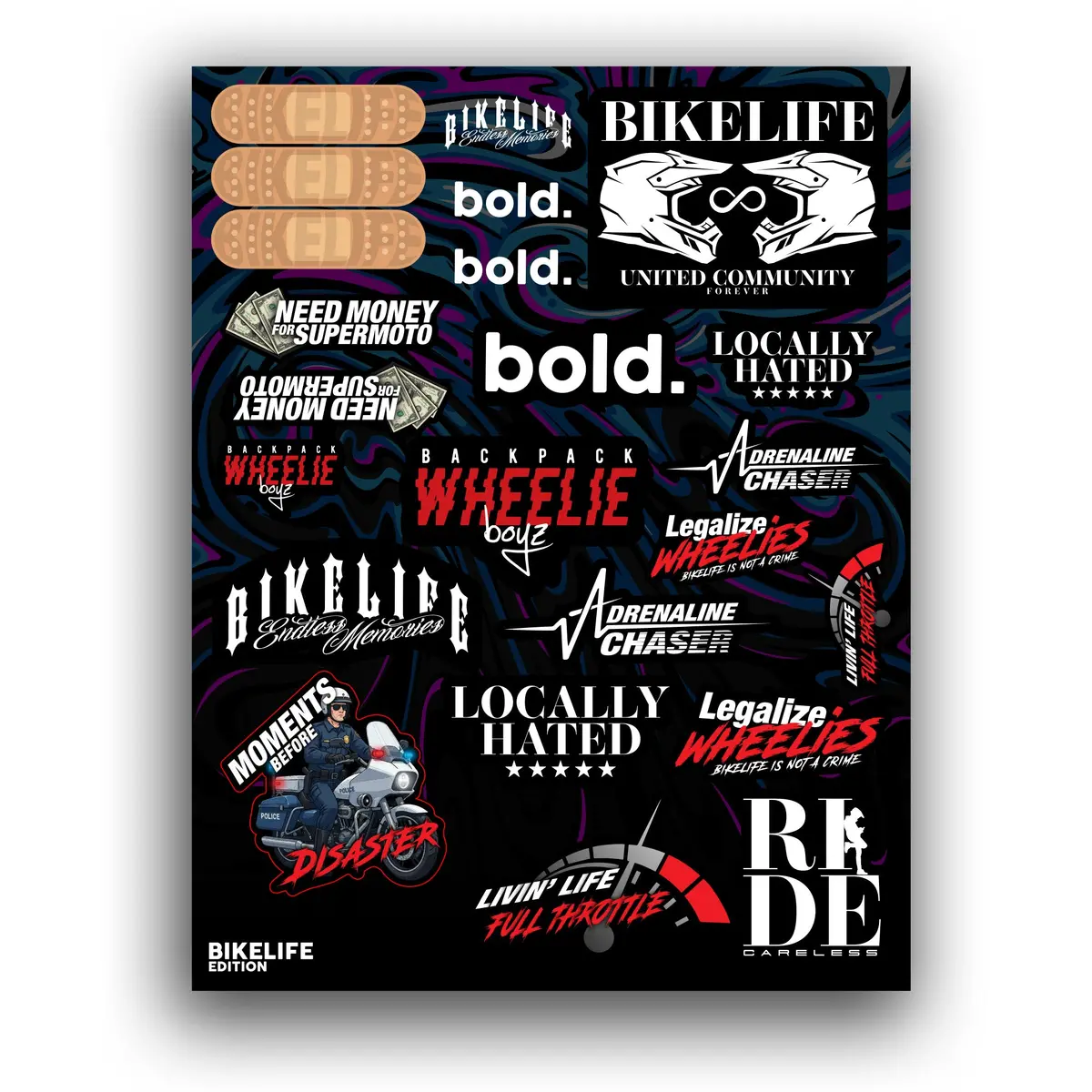 Sticker Sheet - Bikelife 1