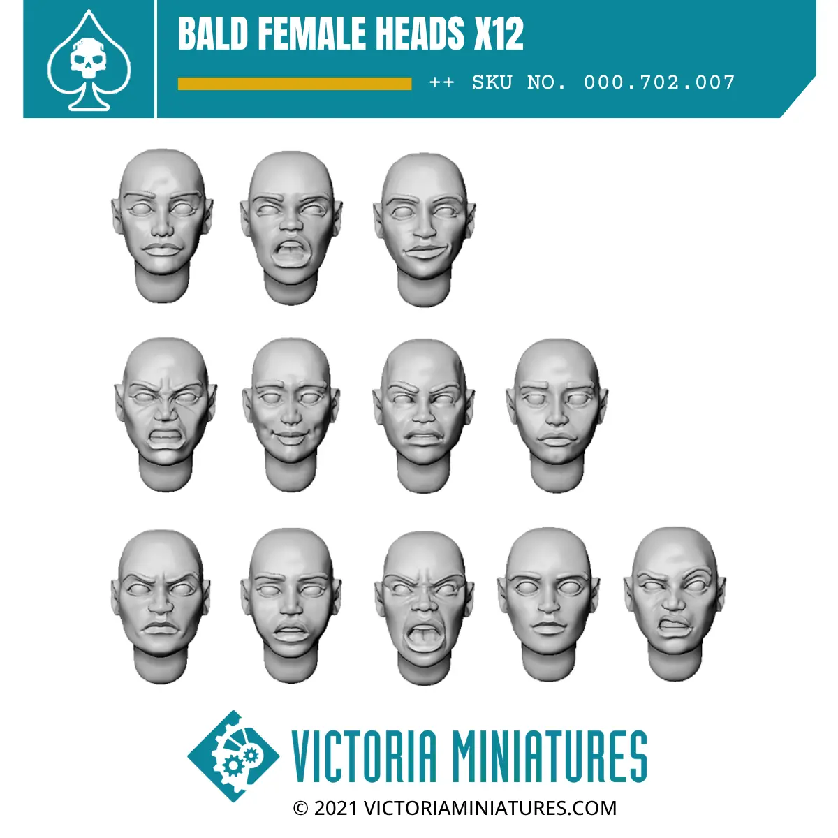 Bald Female Heads X12 1