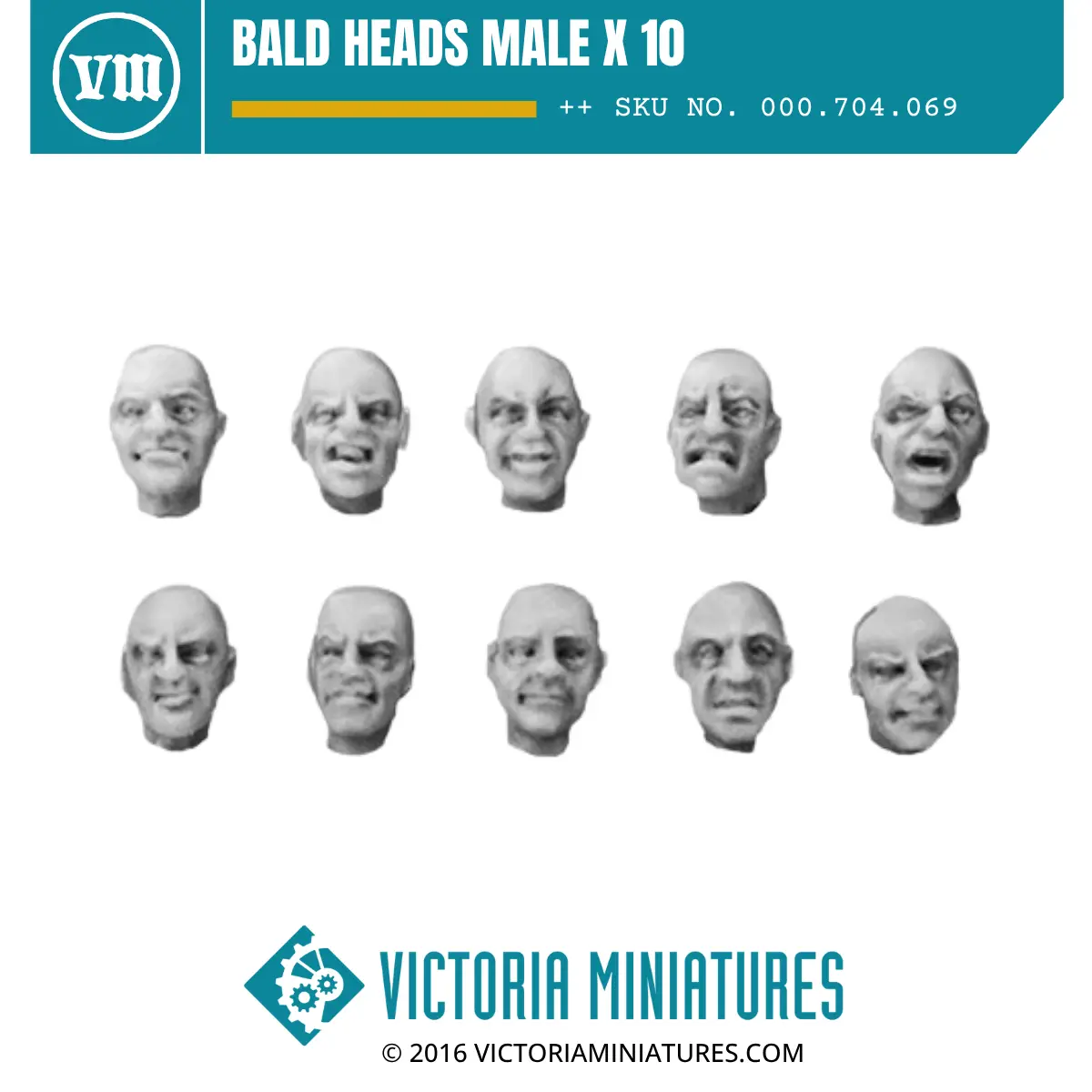Bald Heads Male X 10 1