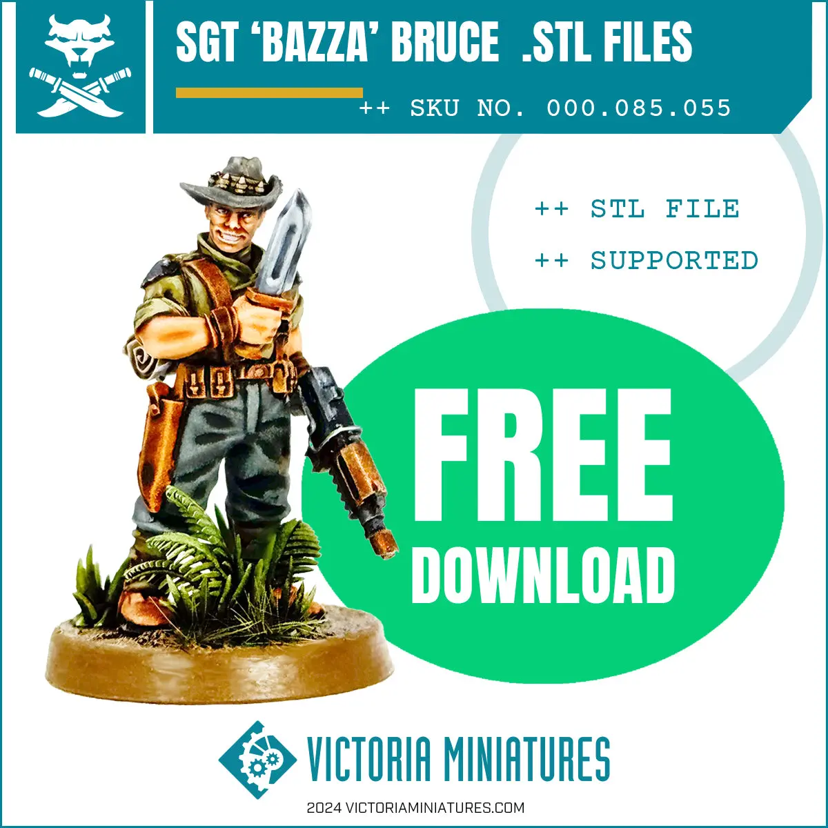 Sgt. 'Bazza' Barry Free .Stl Download 1