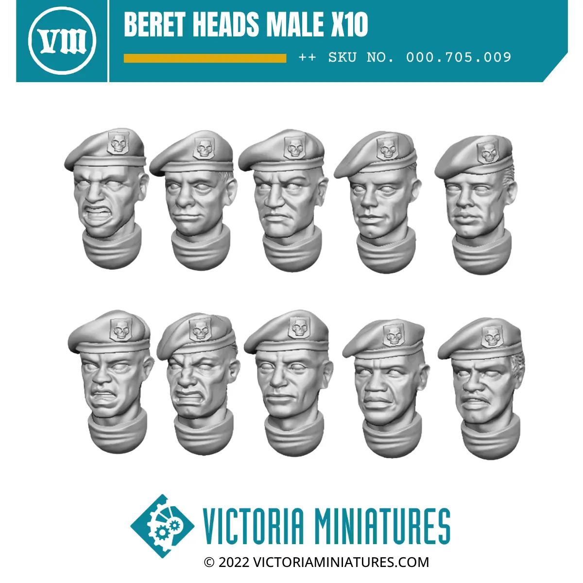 Beret Heads Male X10 1