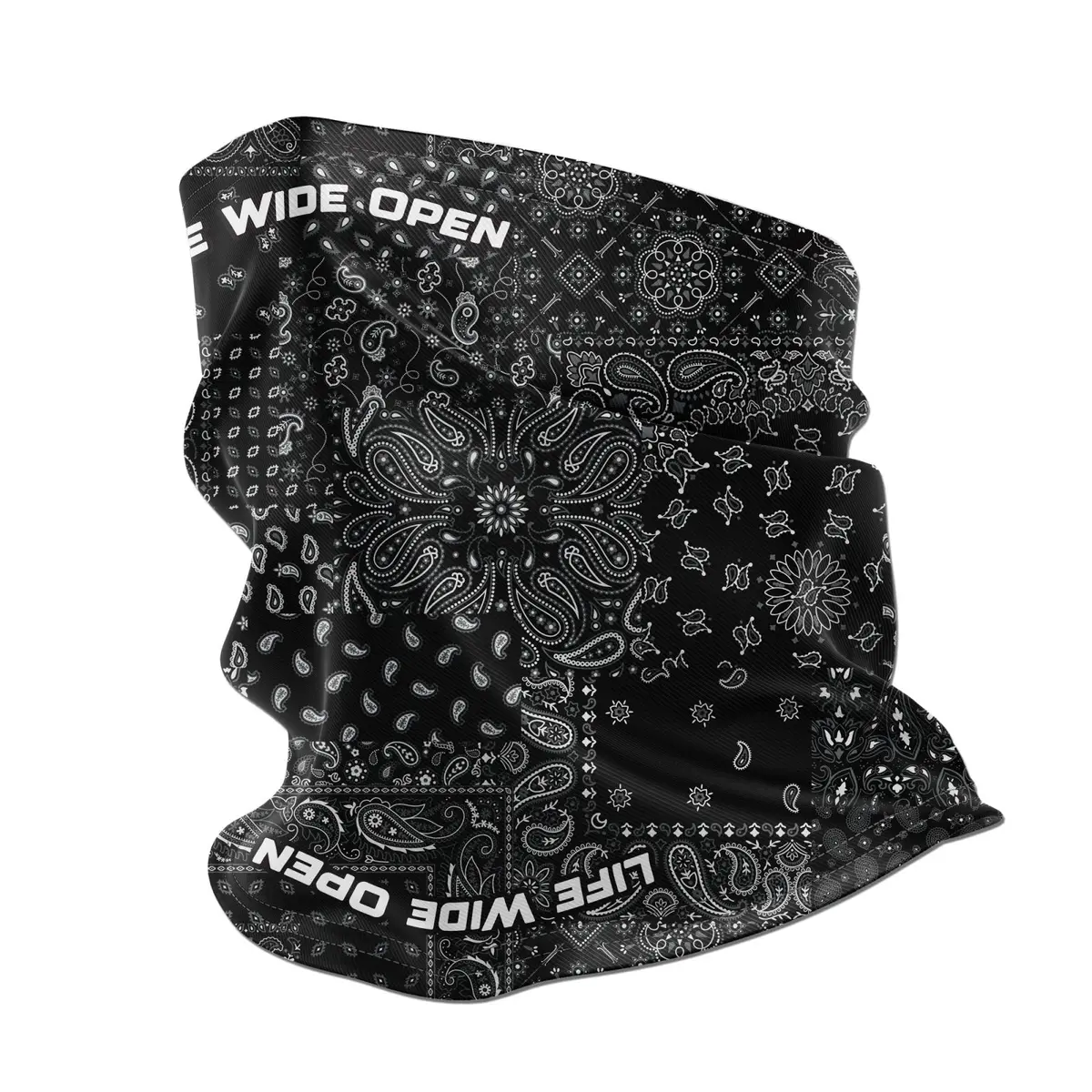 Black Bandana Neck Gaiter 1