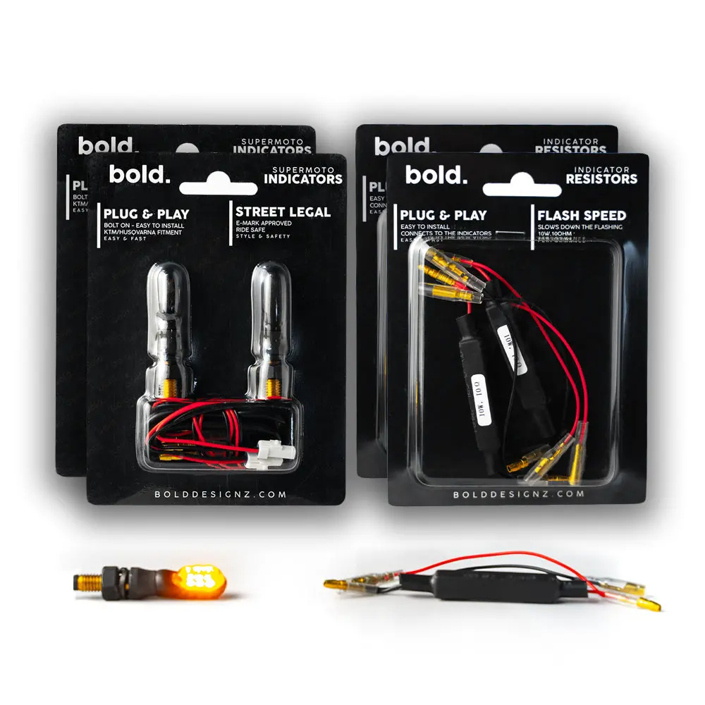 4X Supermoto Indicators & Resistors (Complete Set) 1