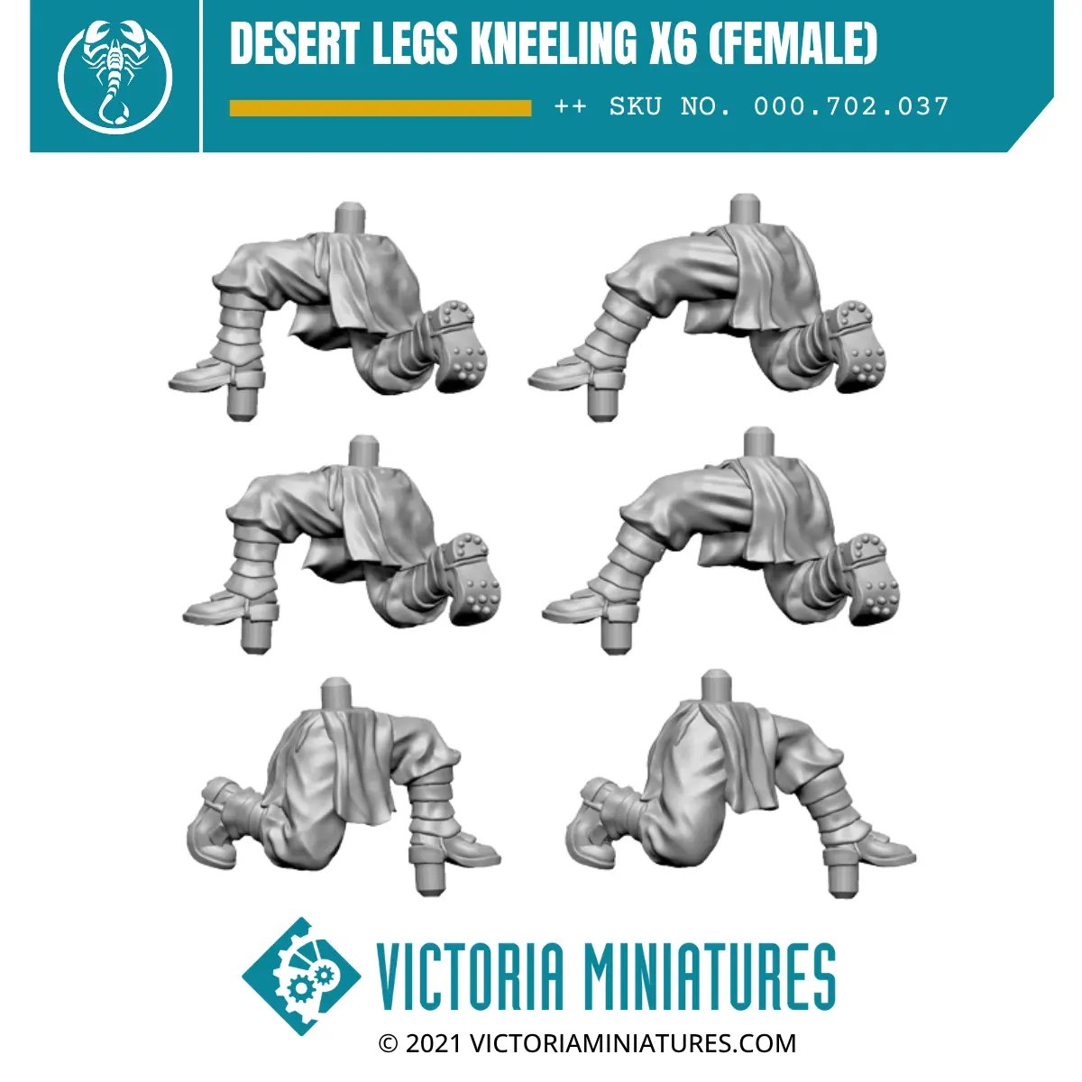 Desert Legs Kneeling X6  (Female) 1