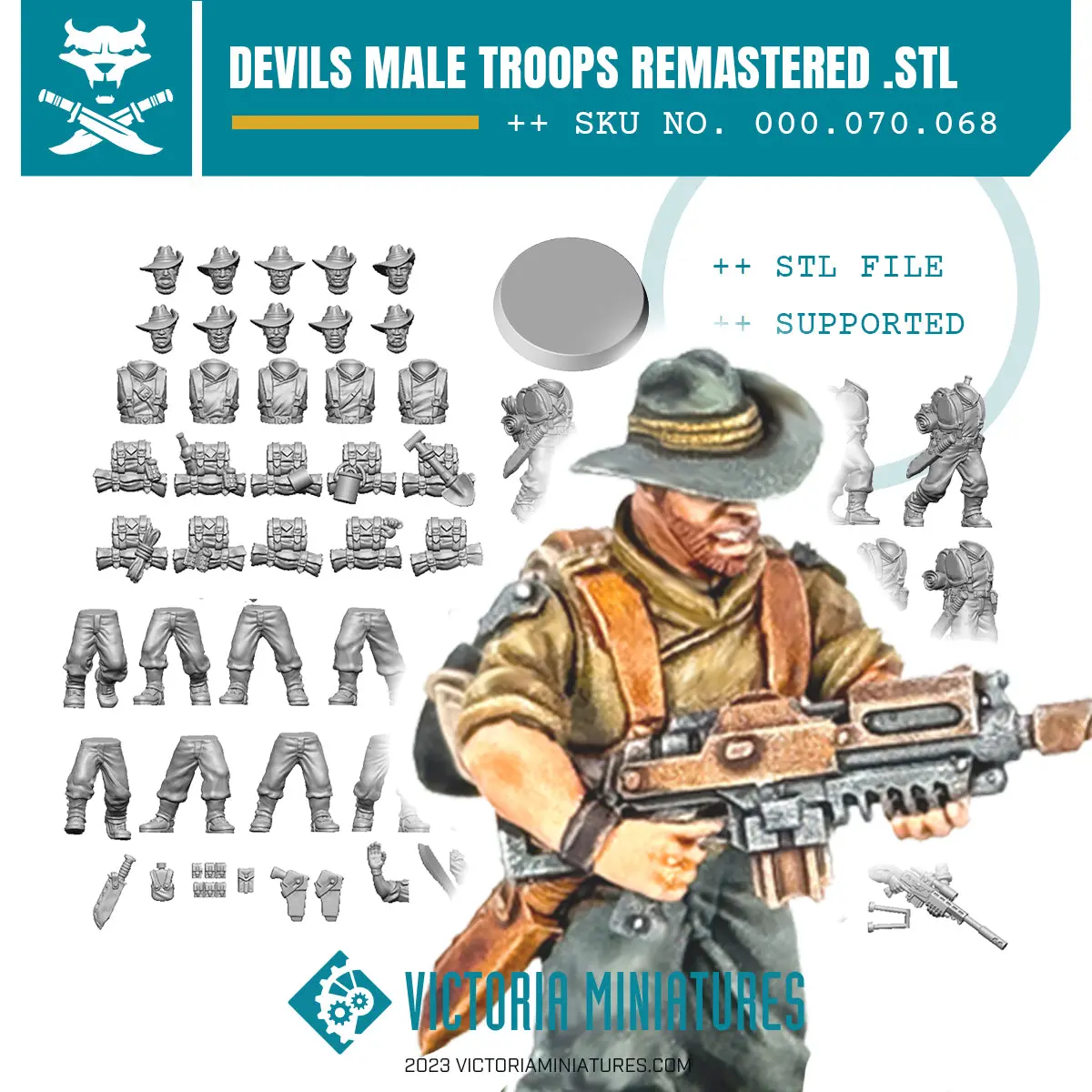 Van Diemen's World Devils 10 Man Squad .Stl Download 1