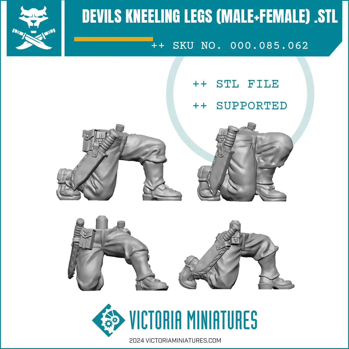 Devils Kneeling Legs Male And Female .Stl Download 1