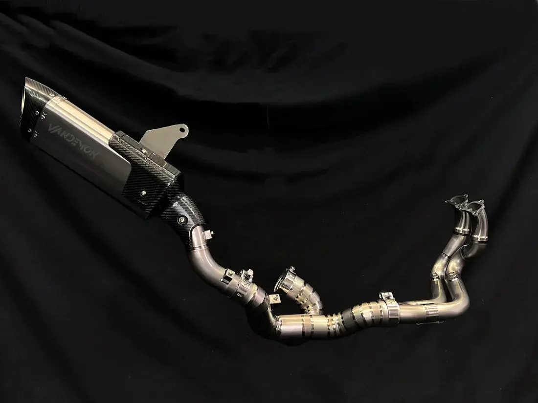 Vandemon Ducati Multistrada V4 Titanium Slip-On & Optional Link Pipe & Front Headers Ducv4mtstiexhsysa Va-118 1