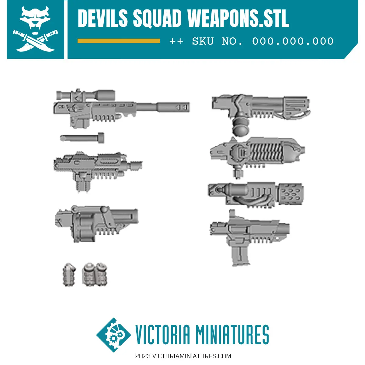Van Diemen's World Devils Weapons .Stl Download 1
