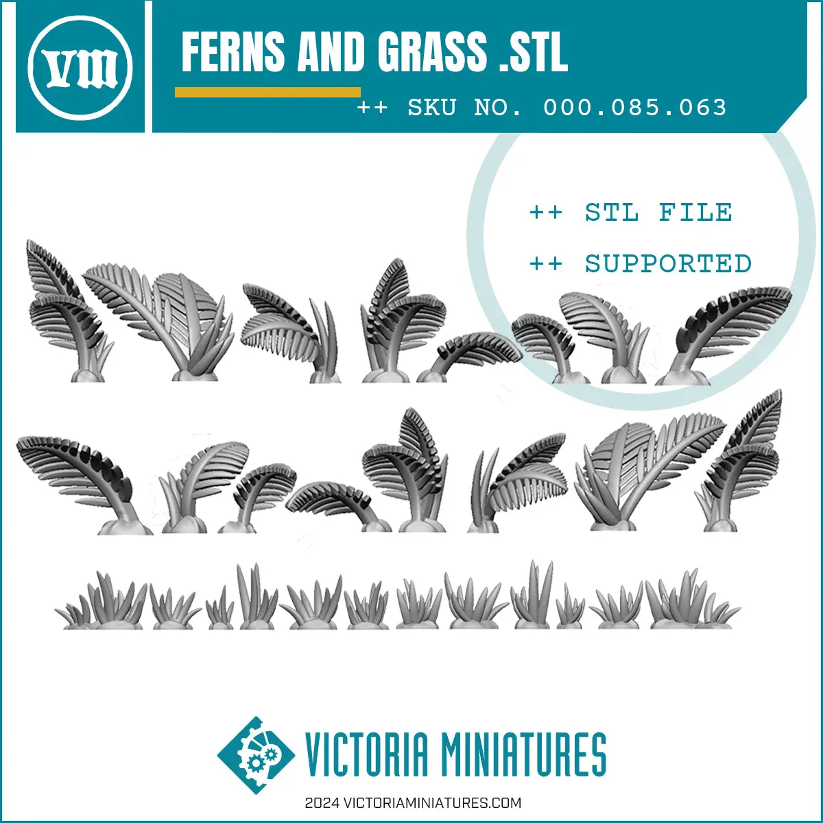 Ferns And Grass. Stl Download 1