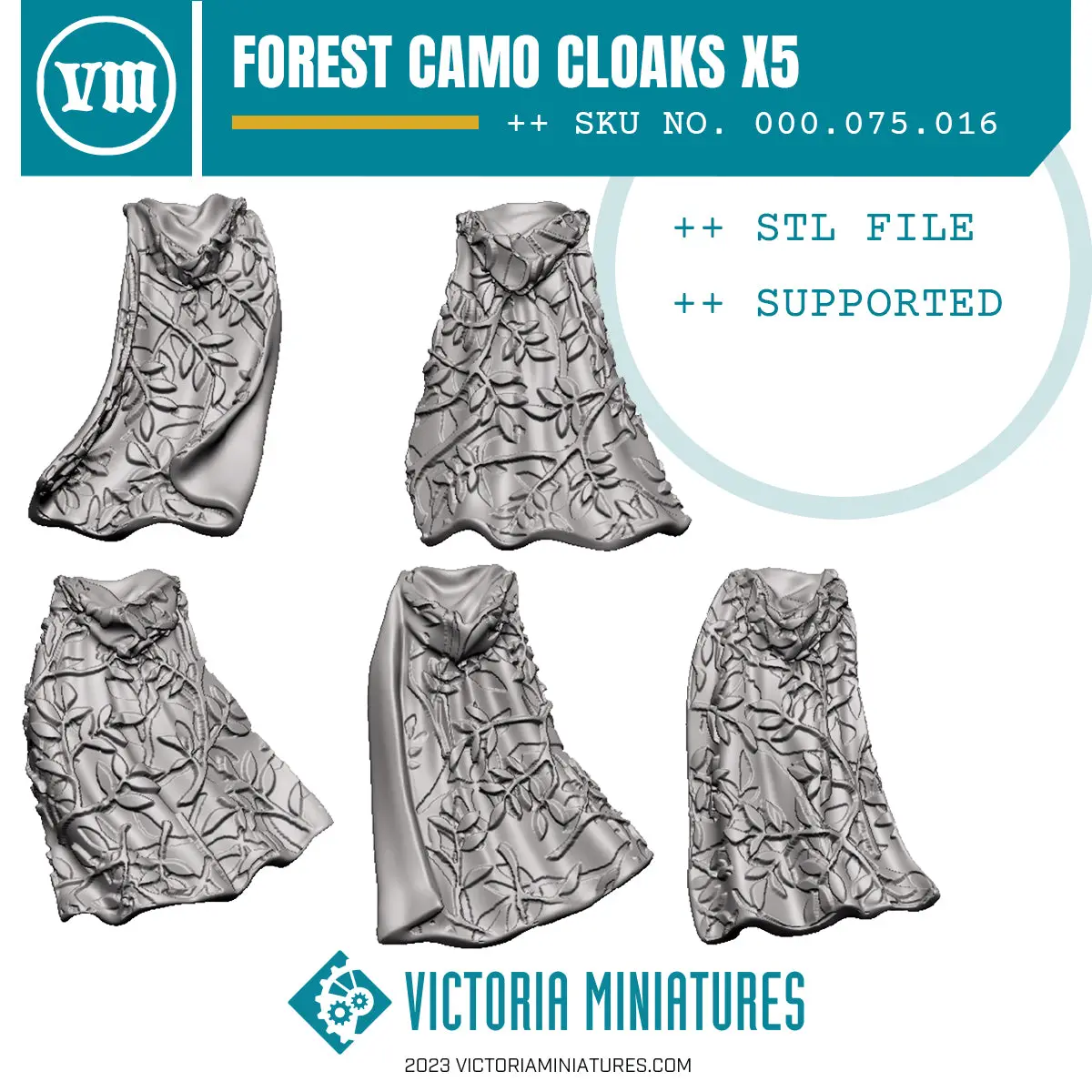 Forest Camo Cloaks X5 .Stl Download 1